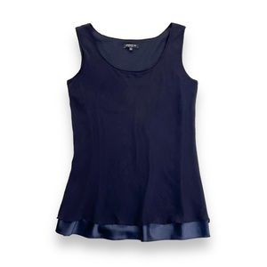 Lafayette 148 New York Silk Navy Tank Top